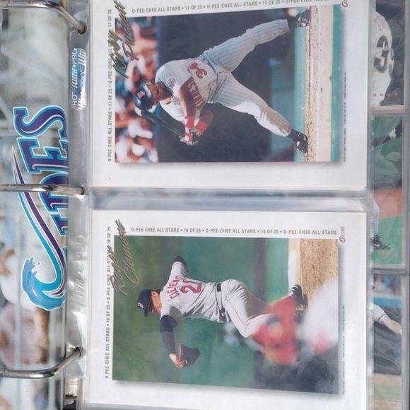 1994 o pee chee Baseball Card Binder withInsert Oversized Player Cards(1-25) - Picture 9 of 13